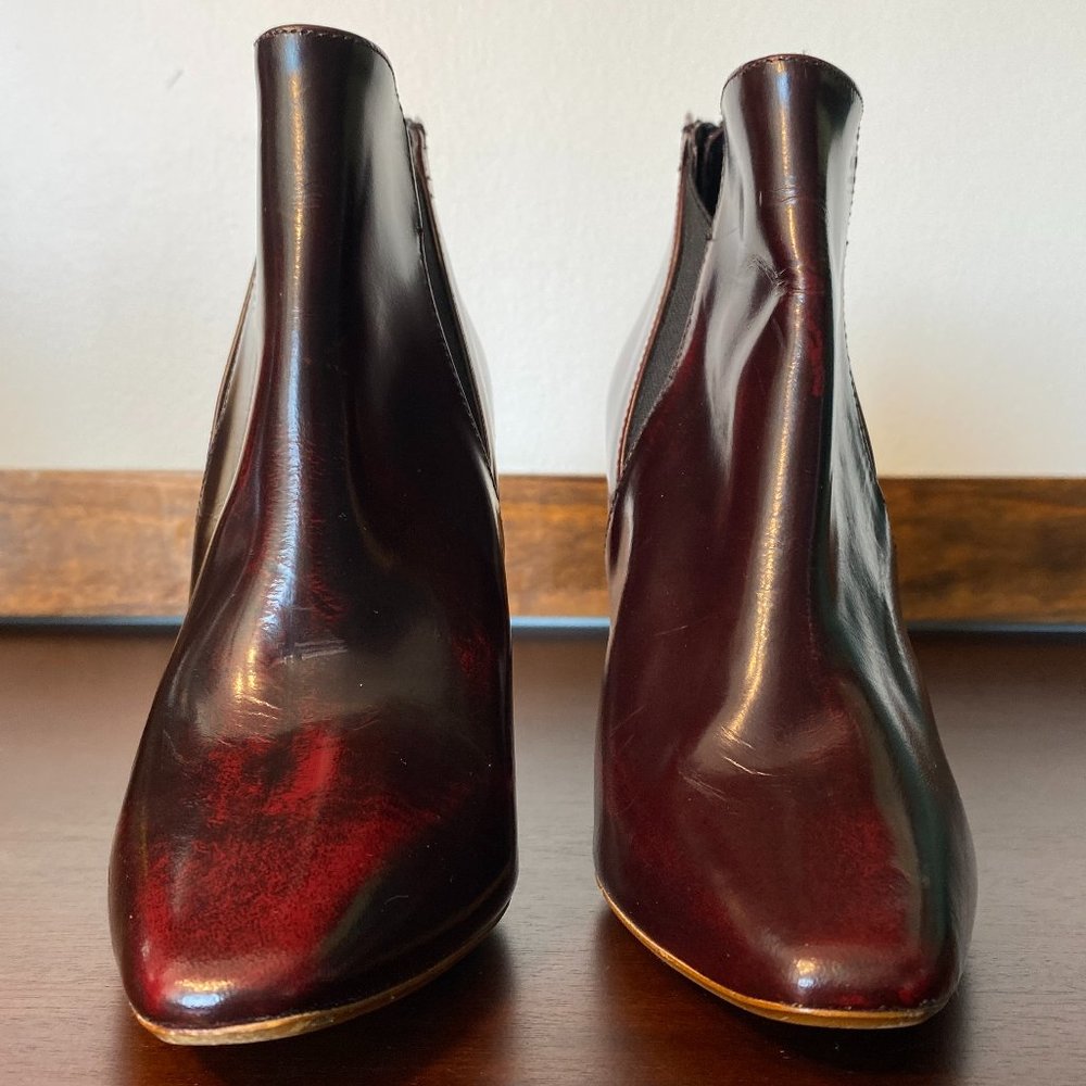 Zara Collection By Basic Distressed Red Heeled Bo… - image 2